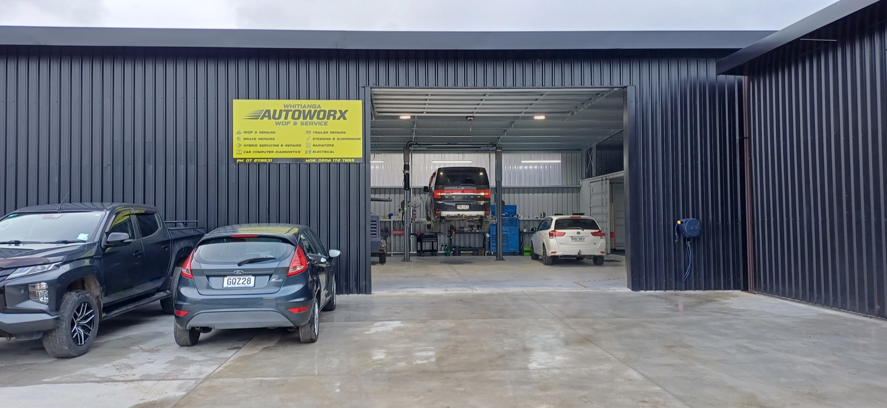 Whitianga Autoworx workshop vehicle service bay